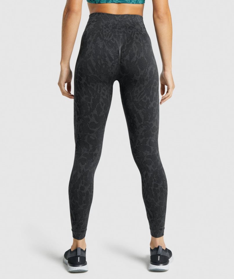 Women's Gymshark Adapt Animal Seamless Leggings Black | NZ 5ERFBS